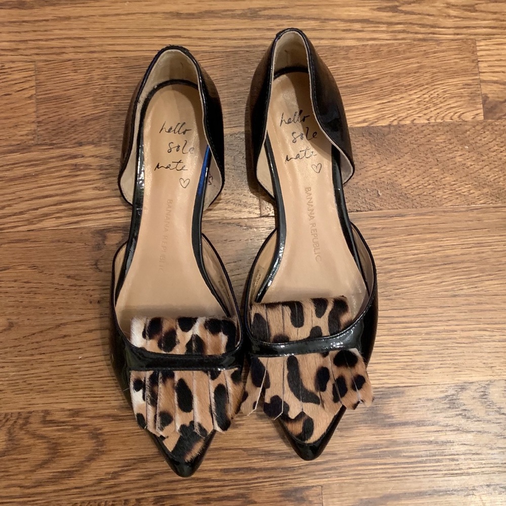 Banana Republic Cheetah D’Orsay Flats-Size 6